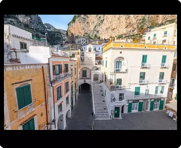 Atrani, Italy town view in the Amalfi Coast