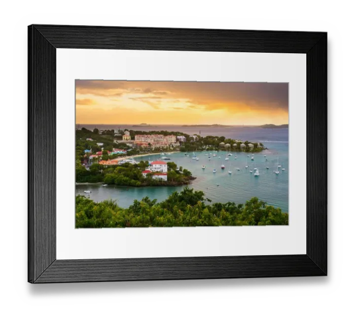 Framed Print : Cruz Bay Landscape Print