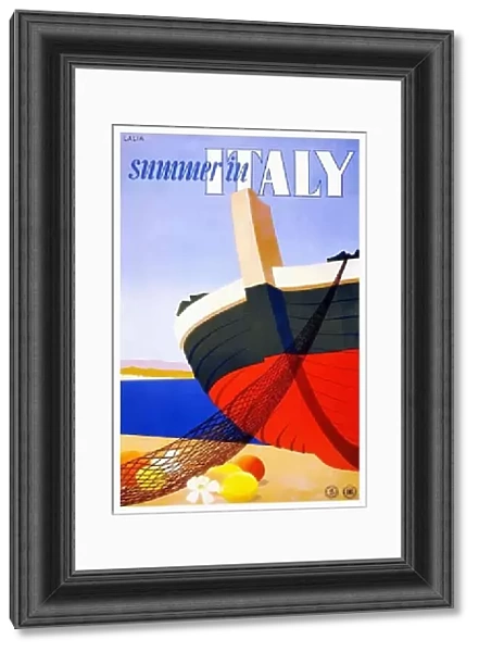 Vintage 1950s Travel Poster - Summer In Italy