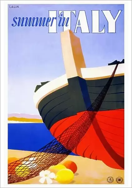 Vintage 1950s Travel Poster - Summer In Italy