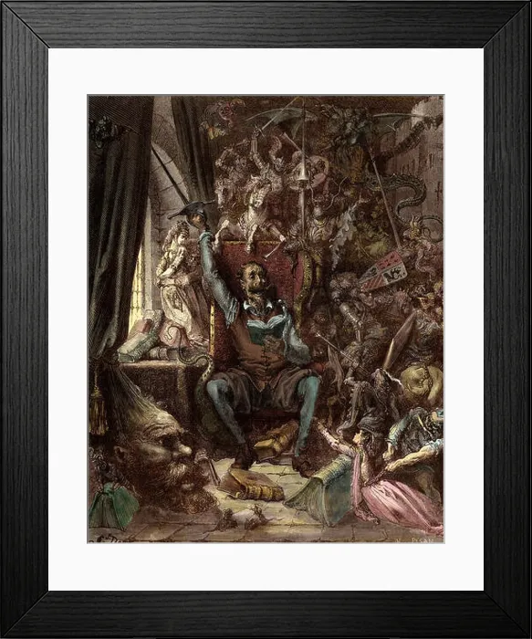 Framed Print : Print of Don Quixote by Miguel de Cervantes (1863) Framed Print : Print of Don Quixote by Miguel de Cervantes (1863)