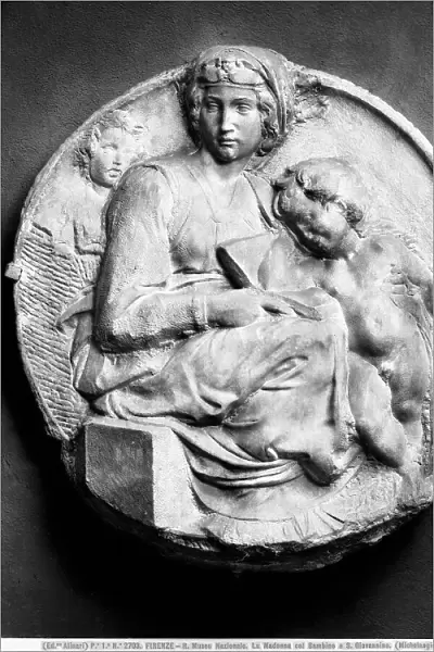 Tondo Pitti, sculpture, Michelangelo Buonarroti (1475-1564), Bargello National Museum, Florence