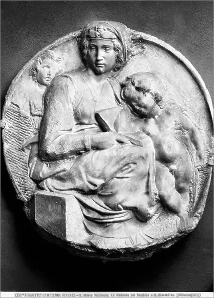 Tondo Pitti, sculpture, Michelangelo Buonarroti (1475-1564), Bargello National Museum, Florence