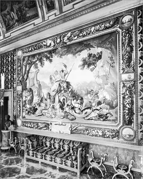 Tapestry depicting Neptune's Triumph, by the Gobelins Manufactory, in the Ambassadors Room, in the Royal Palace of Naples