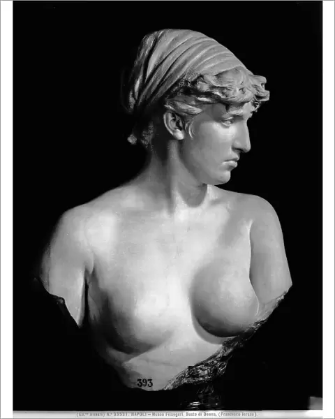 Marble female bust, by Francesco Ierace, in the Civic Museum Filangieri in Naples