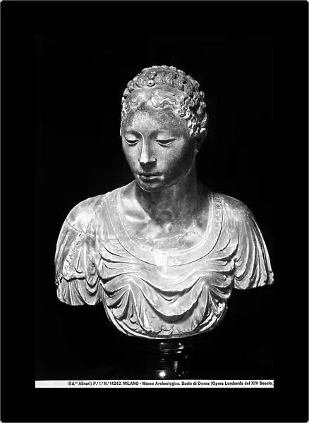 Bust of woman, sculpture preserved in the Civic Antique Art Collection of Sforzesco Castle, Milan