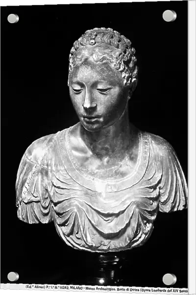 Bust of woman, sculpture preserved in the Civic Antique Art Collection of Sforzesco Castle, Milan