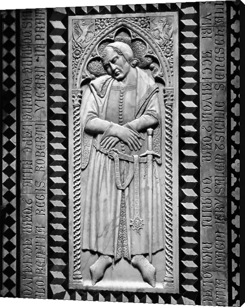 Tombstone of Angelo Acciaioli preserved in the Chapel of Tobias in the Church of Monks in the Carthusian Monastery of Galluzzo