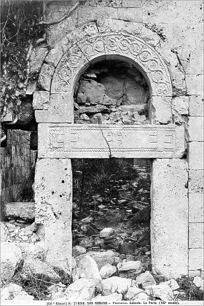 The remains of the portal of San Rabano Abbey near Grosseto