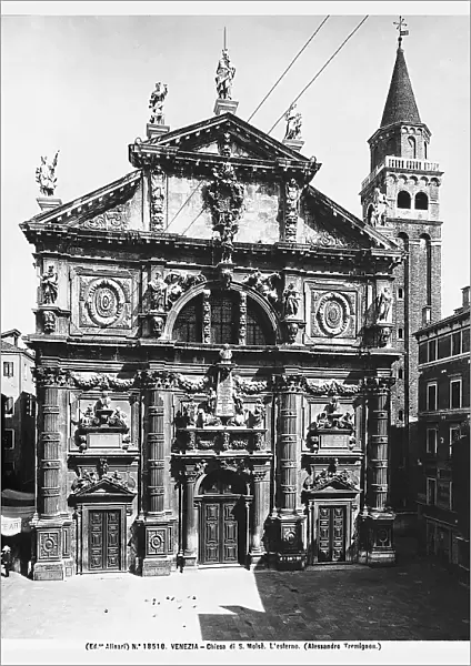 The faade of the church of San Mois in Campo San Mois in Venice. It was designed by the architect Alessandro Tremignon