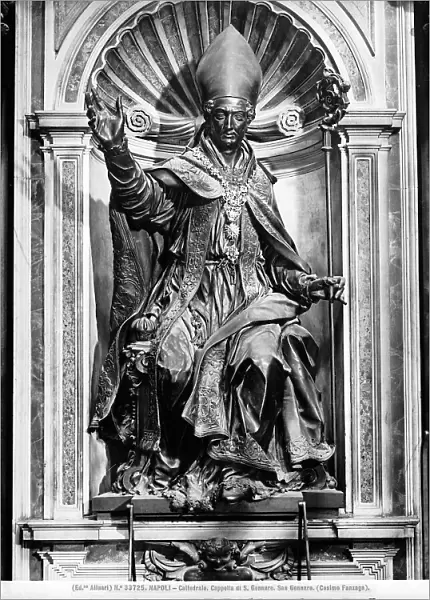 Statue depicting San Gennaro (St. Januarius), by Giuliano Finelli, in the Cappella di San Gennaro, in the cathedral of Naples