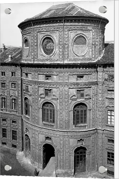 The Palazzo Carignano in Turin, detail of the faade facing the courtyard