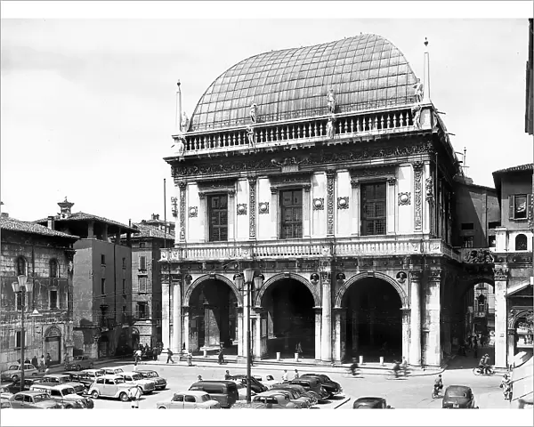 Palazzo del Municipio or della Loggia situated in the piazza of the same name in Brescia