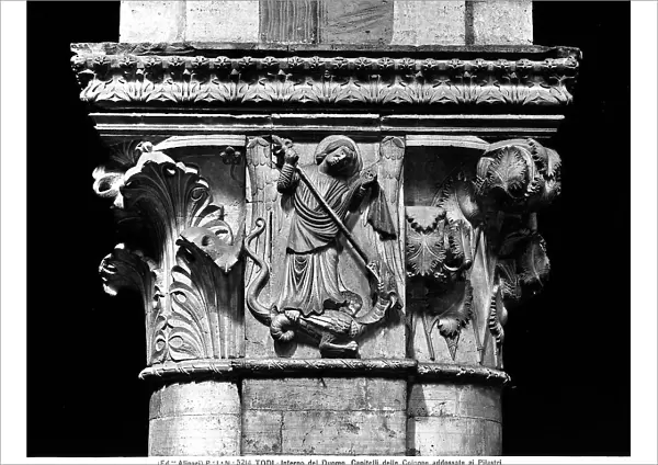Pillaster capital in the Todi Cathedral