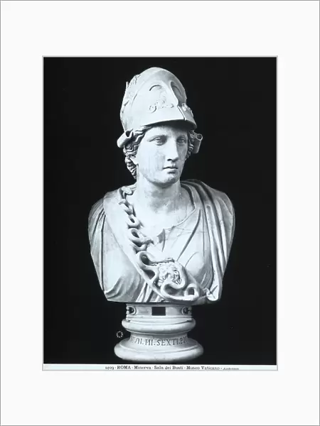 Bust of Minerva: work preserved in the Vatican Museums, Vatican City
