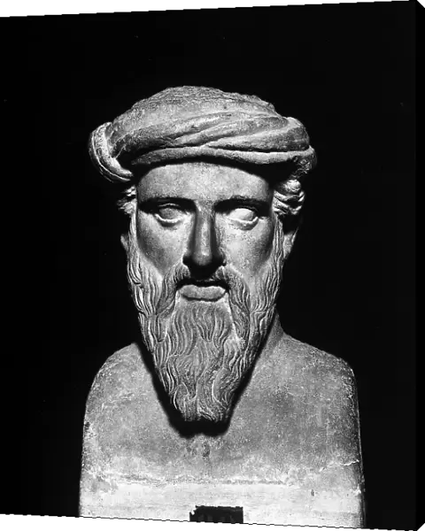 Bust of Archytas of Tarentum, Greek philosopher and strategist, preserved in the Capitoline Museum, Rome