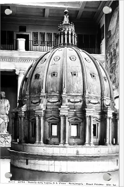 Wooden model by Michelangelo for the dome of St. Peter, Petriano Museum, Vatican City