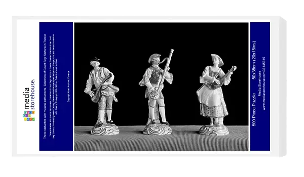 Three statuettes with musical instruments, Collection of Count Segr Sartorio in Trieste