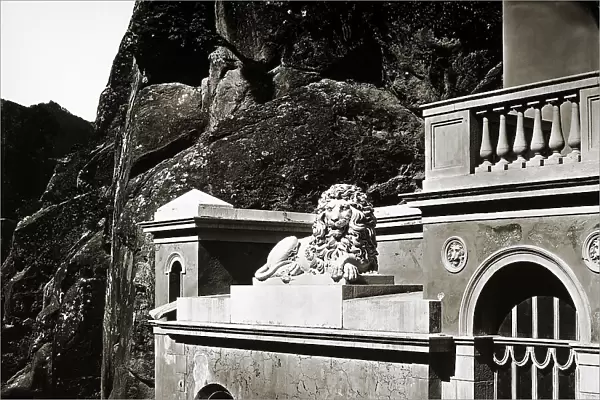 Detail of the Leone-Bove spa in Porretta Terme