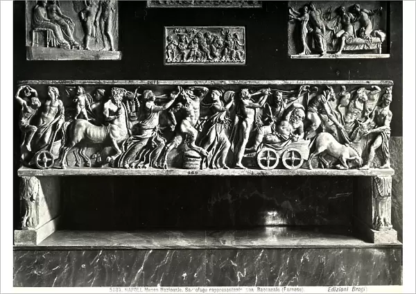 Farnese sarcophagus with Bacchanalia at the National Archaeological Museum in Naples