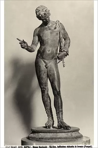 Bronze Narcissus from Pompeii and located at the National Archaeological Museum in Naples
