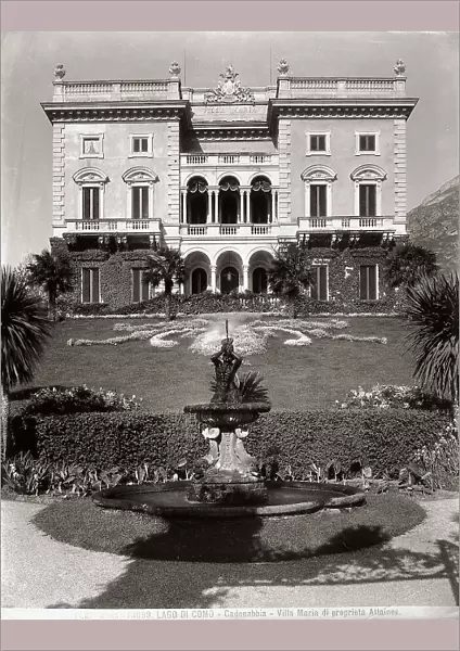 Garden and facade of Villa Maria a Cadenabbia, Griante