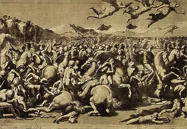 The Battle of Constantine; drawing by Raphael. The Louvre, Paris