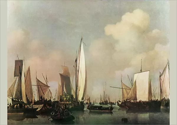 The Crossing of Charles II; painting by Willem van de Velde the Younger. Mauritshuis Museum, Hague