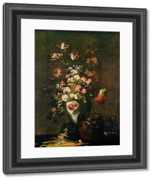 Vase of Flowers, oil on canvas, unknown Flemish 18th cen. The Uffizi Gallery, Florence