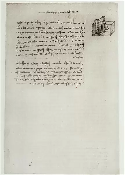Notes on architecture; writing of Leonardo da Vinci. Codex Arundel 263, c.24r, British Museum, London