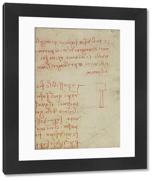 Reflections and various studies, writings from the Codex Forster III, c.29r, by Leonardo da Vinci, housed in the Victoria and Albert Museum, London