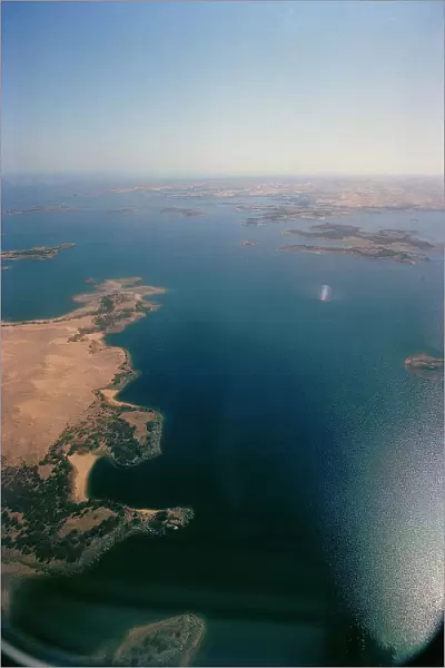 Lake Nasser reservoir upstream of the Aswan Dam (top view)
