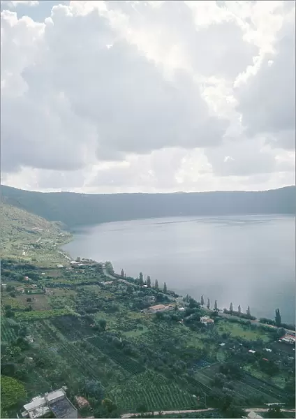 Aerial view of Lake Albano