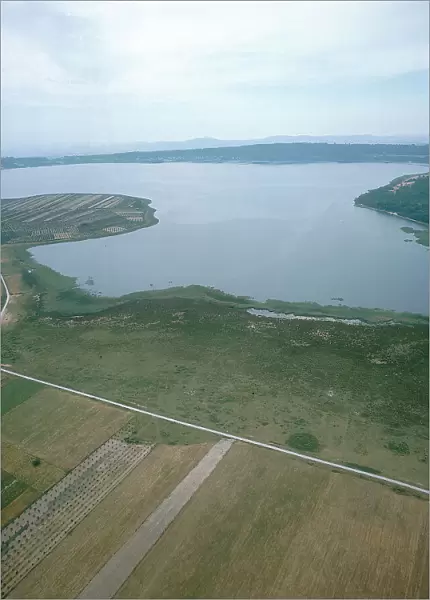 Aerial view of Lake Vico