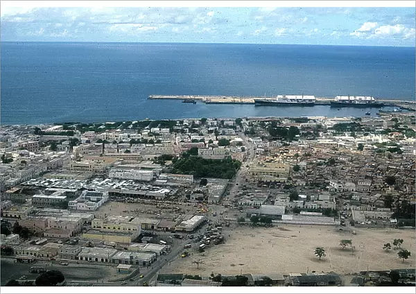 Mogadishu. From the sky. The port