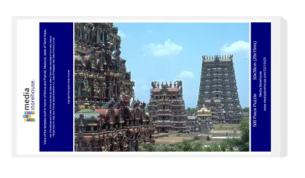 View of the temples built in honor of Shiva and Parvati, Madurai, state of Tamil Nadu