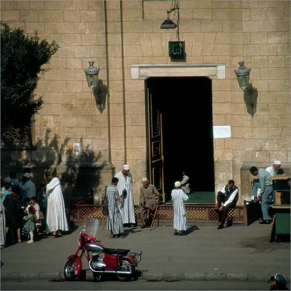 Cairo. For the busy city streets by cars, buses and pedestrians