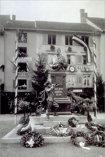 Commemorative monument to the german poet Josef Victor Von Scheffel (1826-1886) in Karlsruhe