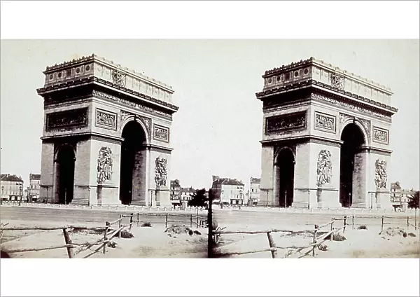 The Arc de Triomphe in Place Charles de Gaulle, in Paris