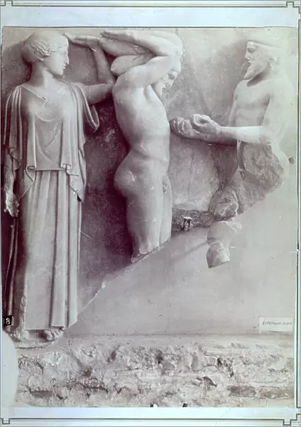 Metope with the feats of herakles, from the Temple of Zeus, in the Archaeological Museum of Olympia