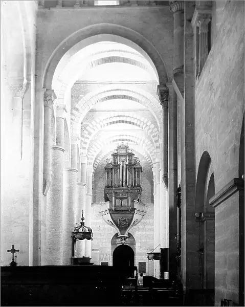 Inside of the Cathedral of Saint-Philibert in Tournus