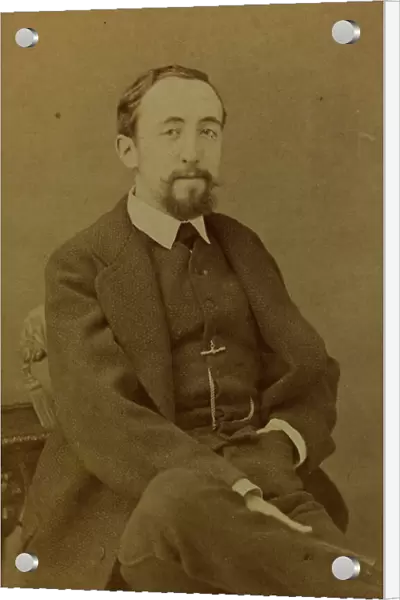 Portrait of Arsne Arnaud Claretie known as Jules Claretie, French novelist and dramatist; carte de visite