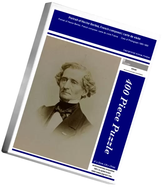Portrait of Hector Berlioz, French composer; carte de visite