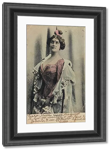 Portrait of the Italian soprano and actress Lina Cavalieri, postcard