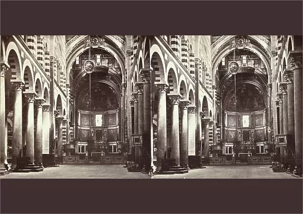 Stereoscopic image of the interior of the Cathedral of Pisa