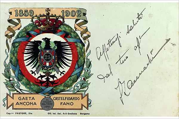 Postcard commemorating the 25 Regiment