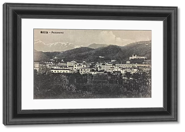 Panoramic view of Massa; postcard