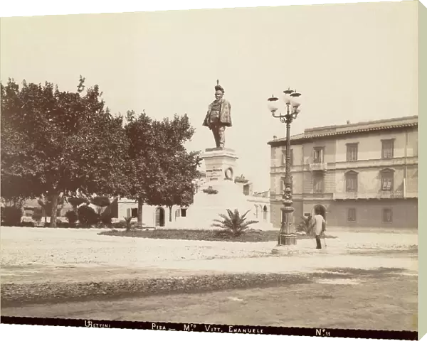 Piazza Vittorio Emanuele II in Pisa with the monument of the same name done by Cesare Zocchi