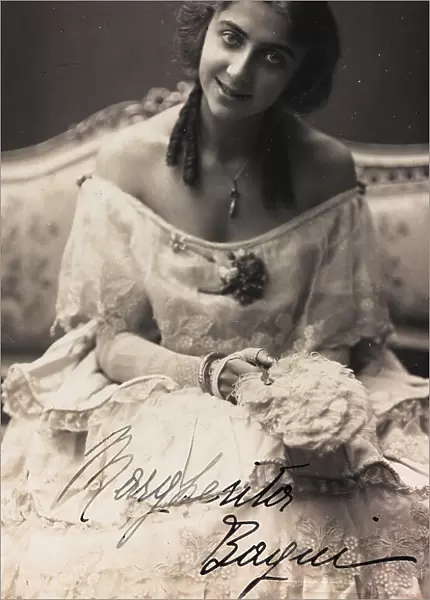 Portrait of the Italian actress Margherita Bagni, postcard
