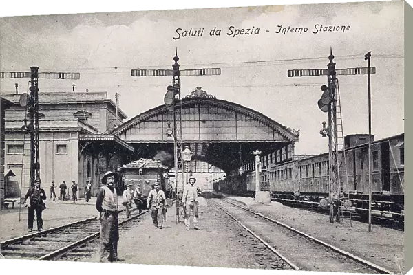 Interior of the railway station of La Spezia